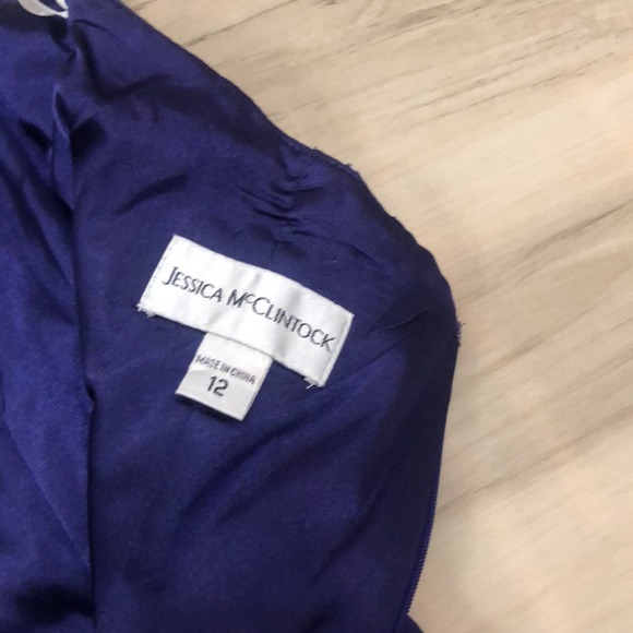 Purple Ruched Bodycon Strapless Dress - Picture 5 of 5